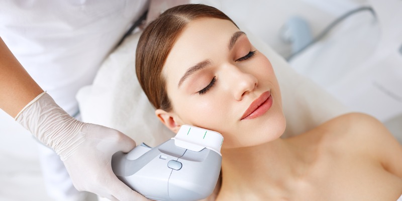 woman getting facial lifting therapy in beauty salon picture id1320167303